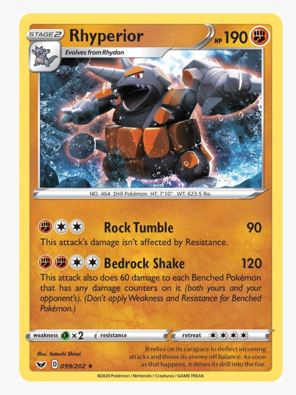 Rhyperior SWSH01: Sword & Shield Base Set Pokemon Trading Card
